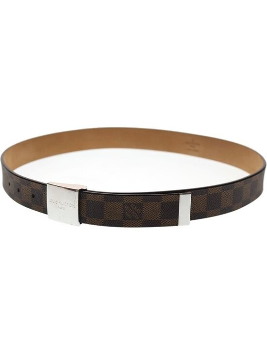 Louis Vuitton Damier Ceinture Carre Belt Brown Silver main image 6